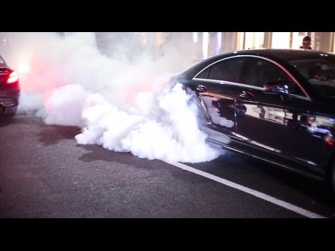 CRAZY Mercedes CLS AMG Smoking up London streets!