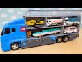 Unboxing Tomica Working Vehicle Mini Cars! Police Car, Ambulance & Fire Truck Go into the Convoy!