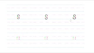 Activity Lesson - Writing the English Alphabet - Small letter s