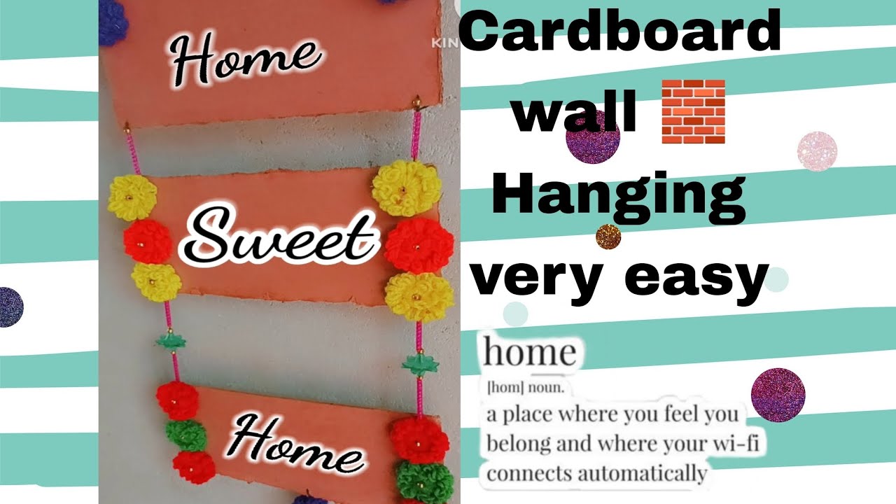  cardboard wall hanging cardboard craft wall hanging making at home