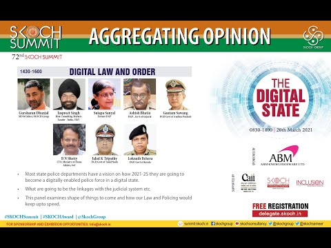 Panel: Digital Law and order at 72nd SKOCH Summit | The Digital State | 20th March 2021
