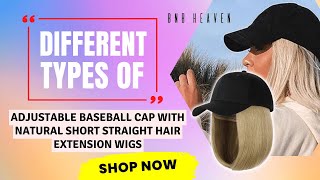 Transform your look in seconds with these Adjustable Baseball Cap with Natural Hair Extension Wigs