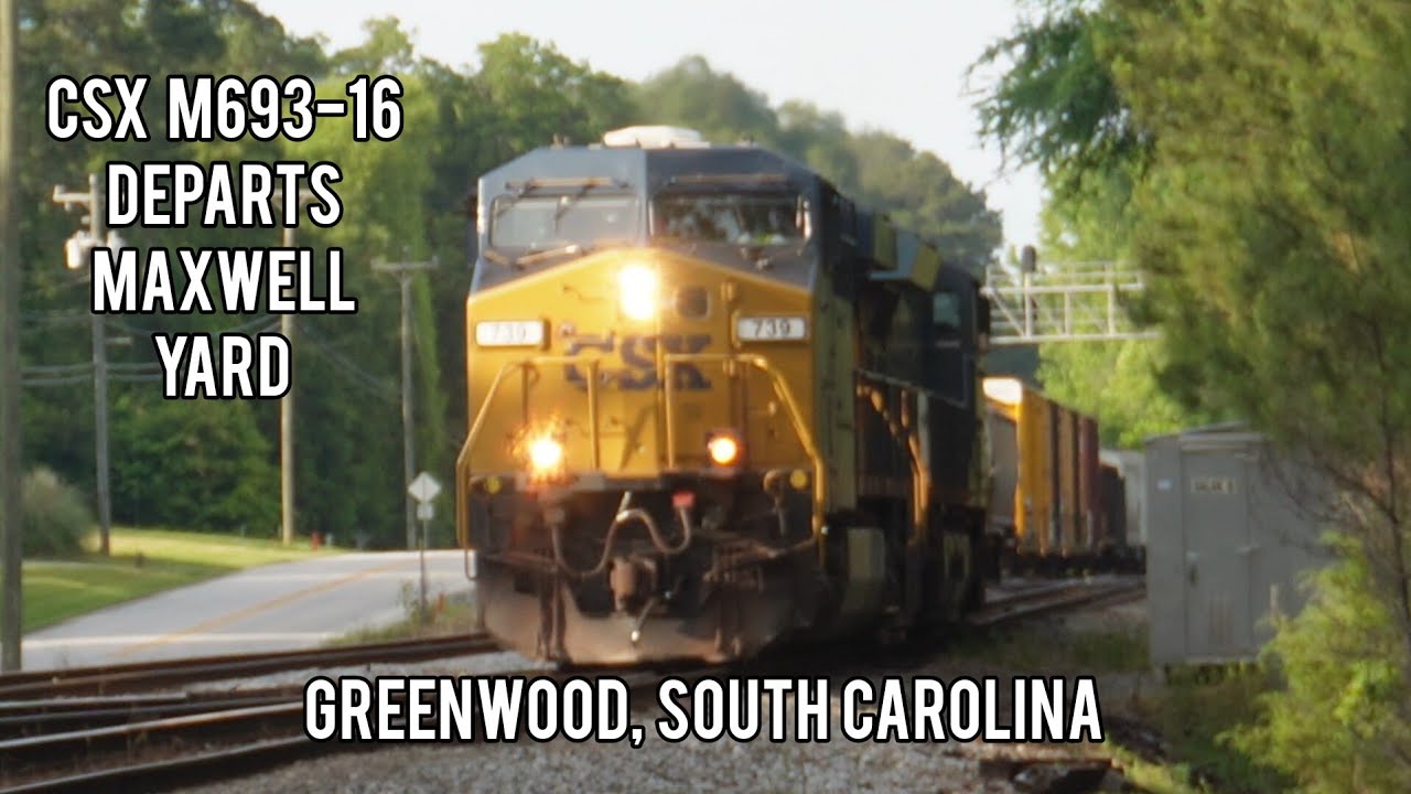 Leaving Greenwood & Maxwell Yard, CSX M693-16, Greenwood, South ...
