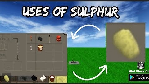 Survival use of Sulphur Mini block craft