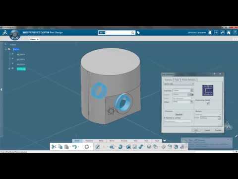 Simple Piston CATIA V6 - 3DExperience