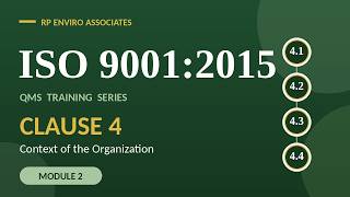 Details RP Enviro Associates      ISO 9001 Clause 4 Guide