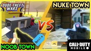 Noob Town Vs Nuke Town | Dude Theft Wars and COD mobile. *New*