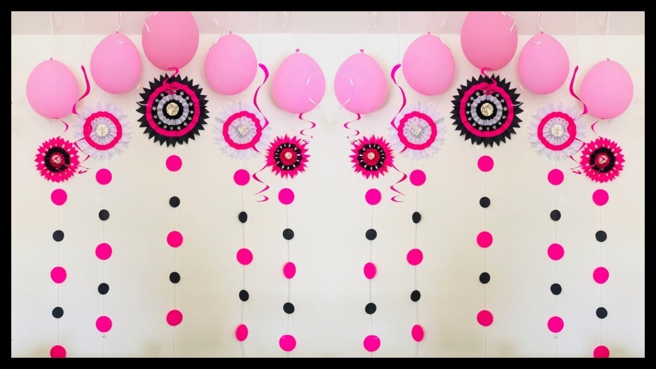 very easy birthday party decoration at home- Party Decorations. - YouTube