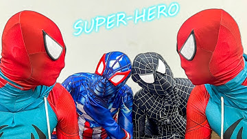 TEAM SPIDER-MAN vs BAD GUY TEAM || WHO IS A REAL RED Spider-Man?? ( Live Action ) - Follow Me