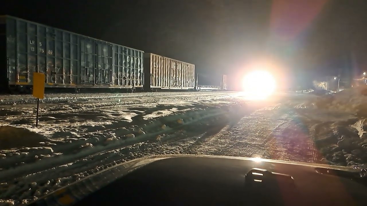 Via Rail #615 Ocean in the Mont-Joli yard westbound to Montreal on february 21st 2026 .