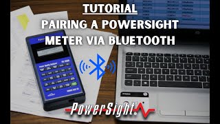 Pairing A Powersight Meter Via Bluetooth