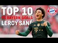 Left foot like robben  top 10 goals of leroy san  fc bayern