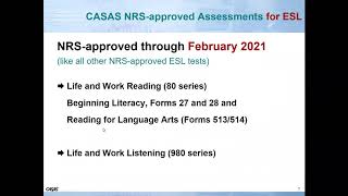 Math and Reading GOALS Webinar Recording, March 27, 2019