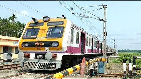 Bullet Train : ICF EMU Local Train Like Bullet Train Furious Moving Throughout Railgate