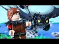 How To Train Your Dragon in LEGO STOP MOTION LEGO Hiccup Builds Toothless | LEGO | Billy Bricks