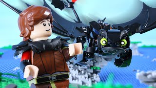 How To Train Your Dragon in LEGO STOP MOTION LEGO Hiccup Builds Toothless | LEGO | Billy Bricks