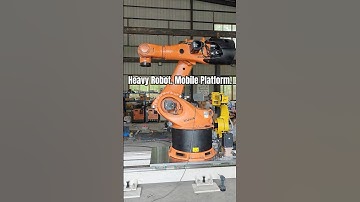 Heavy-Duty Robot on Linear Track Platform#track #rail #railsystem #tracksystem #evsrobot #factory