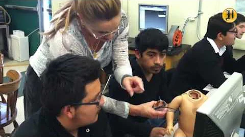 Alisal High teacher Jennifer Westerbeck talks with...