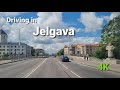 4k. Driving in Jelgava. Driving in Latvia. European city. Latvija. Braukšāna Jelgavā.