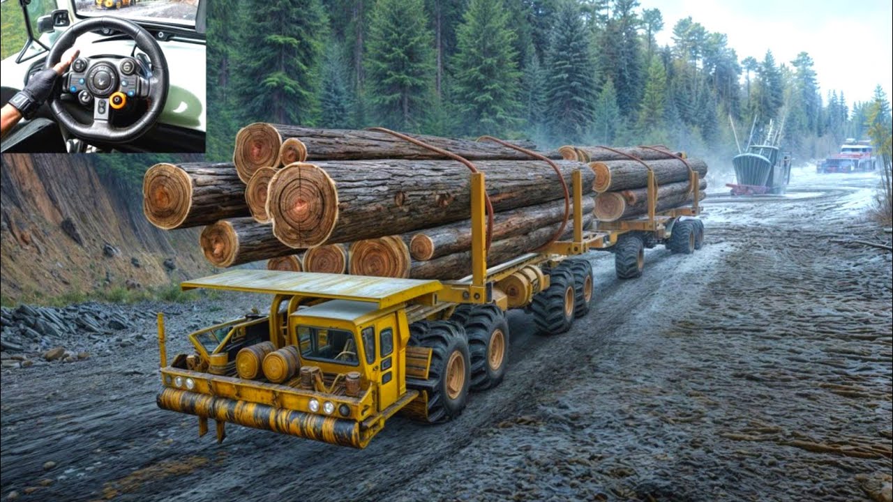 Z2 Log Servant Driving in Difficult Road | SnowRunner | Logitech G29 | 