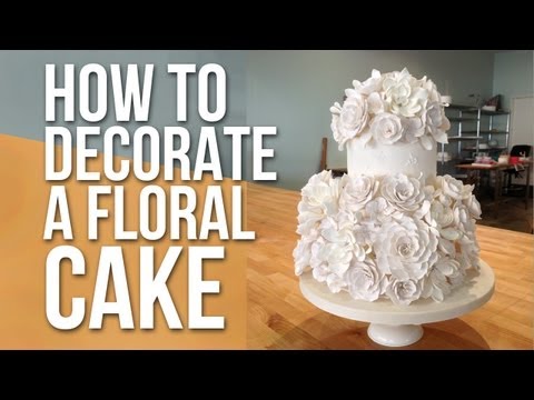 how-to-decorate-a-white-floral-cake-|-cake-tutorials