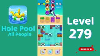 Hole Pool All People Level 279 Walkthrough 🎯 | Color Match Puzzle Gameplay | Mini Boss