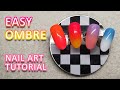DIY Easy Ombre With Thin Line Brush - Nail Art Tutorial