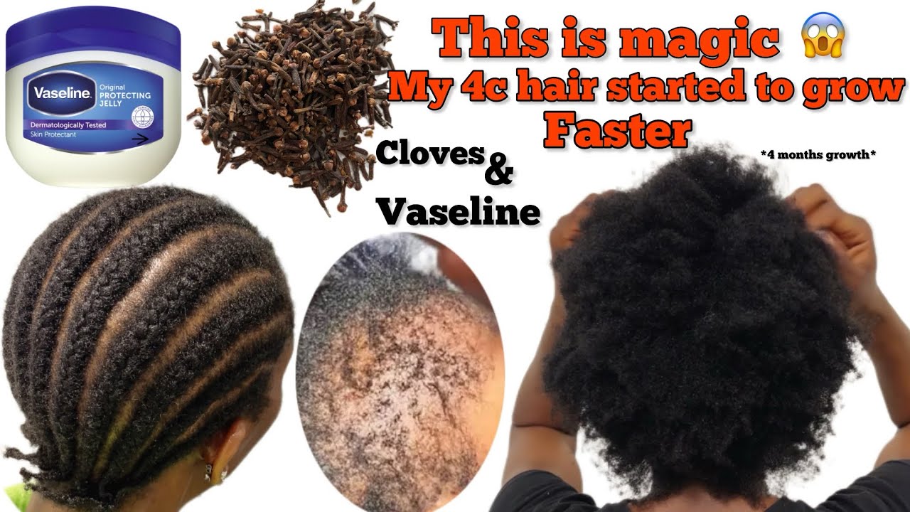 WOW😱MIX CLOVES AND VASELINE PETROLEUM JELLY AND SEE HOW YOUR HAIR WILL