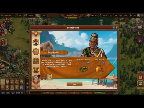 Первое прохождение поселения Полинезия (бета) в игре Forge of Empires - проще некуда :)