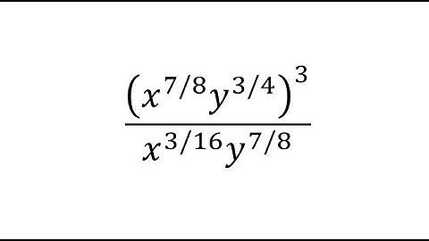 Simplify An Expression with Rational Exponents (Positive Only) Power/Quot