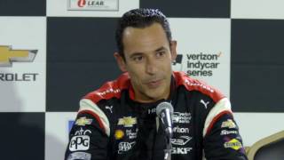 Helio Castroneves Post-Practice News Conference at Belle Isle