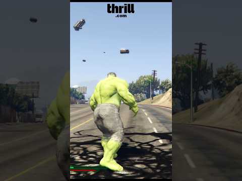 GTA 5 Mods: Hulk vs Kong Mega Collision #gta #gta5mods #hulk #kingkong #shorts