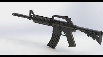 solidworks tutorial / how to create rifle M4 CARBINE IN Solidworks PART 4