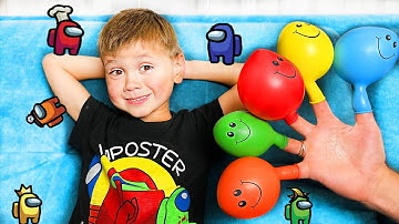 Learn colors with Balloons ! Kids and daddy have fun playtime with color song ! Video for kids