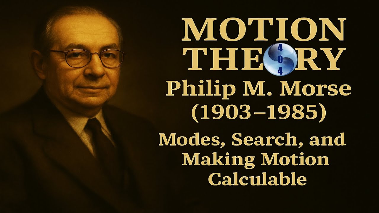 Philip M. Morse (1903–1985) — Modes, Search, and Making Motion ...