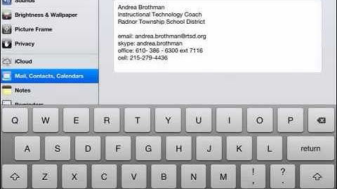 RTSD iPad Tutorial: Custom Email Signature