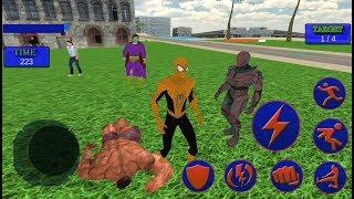 Flying Spider City Villains Battle | Spider Hero Vs Superhero Monster Villains - GamePlay screenshot 3