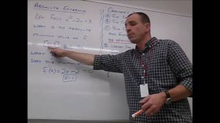 Absolute Extrema   Example #1