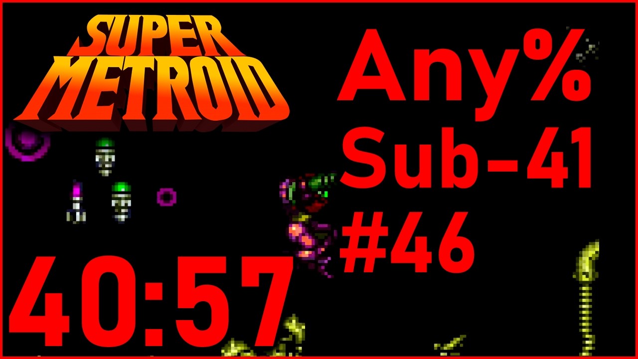 Super Metroid - Any% Speedrun in 40:57 (Sub-41 #46)