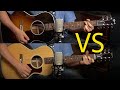 Gibson l00 standard vs l00 studio  mahogany vs walnut comparison