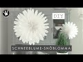 DIY - WEIHNACHTS- / WINTERDEKO | schwedische SCHNEEBLUME aus Backpapier | SNÖBLOMMA | DekoideenReich
