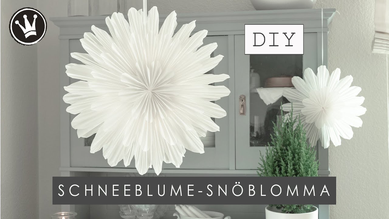 DIY - SCHNEEBLUMEN selber machen | SNÖBLOMMA - schwedische WEIHNACHTSDEKO | DekoideenReich