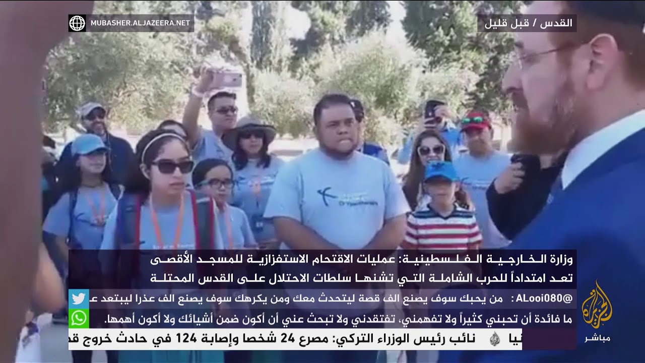نواب يمينيون وعدد من المتطرفين يقتحمون المسجد الأقصى تحت حماية قوات الاحتلال