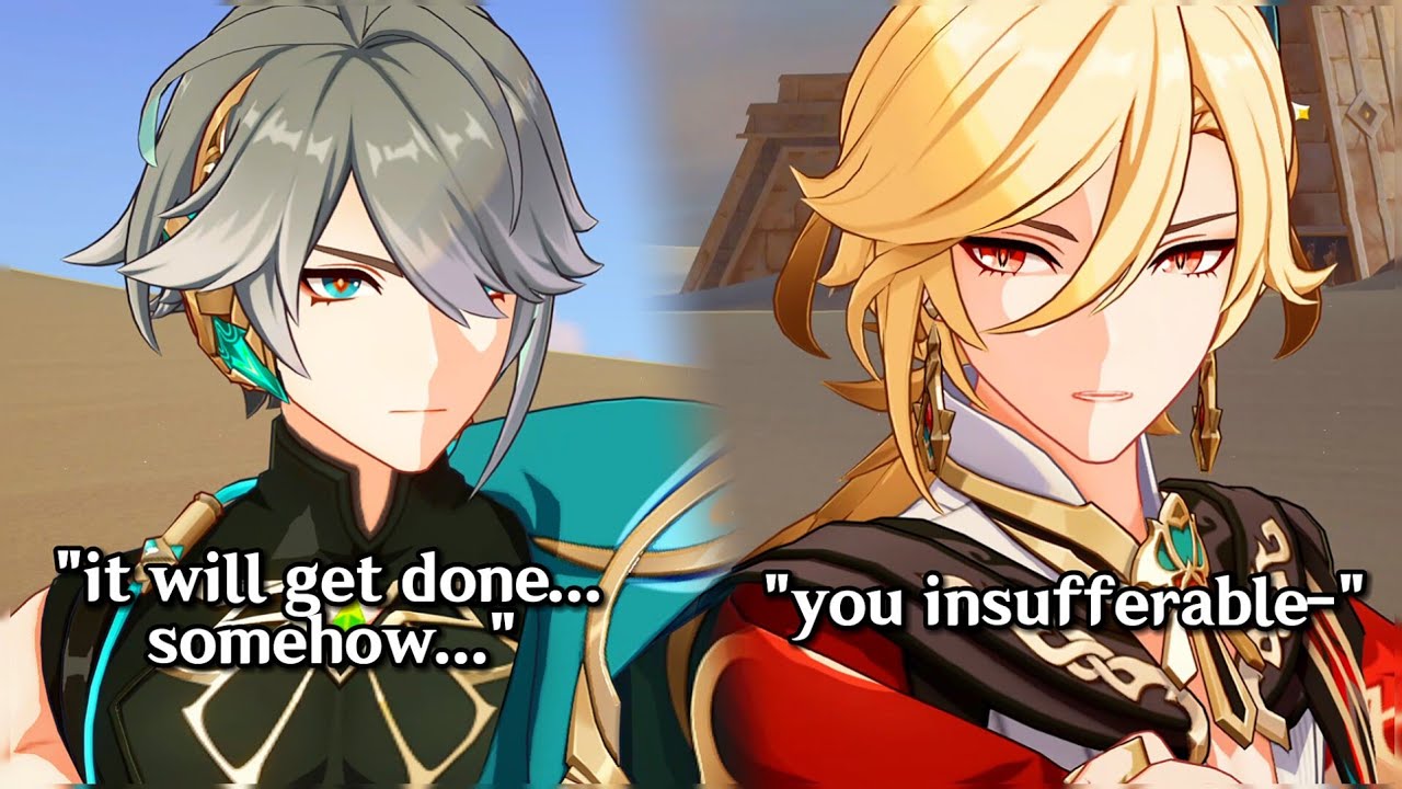 just Alhaitham and Kaveh being themselves 😭 [all Alhaitham x Kaveh moments in 6.1 Sumeru Event]