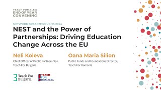 NEST: Driving education change across the EU – Teach For Bulgaria & Teach For Romania