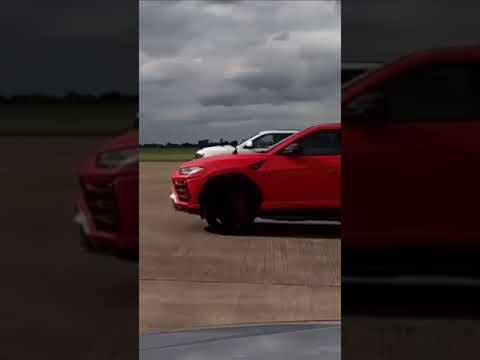 Drag race 🚗 🚗Lambo urus v Porsche turbo GT v bmw x6m v Tesla model x v Jeep trackhawk #shorts #car