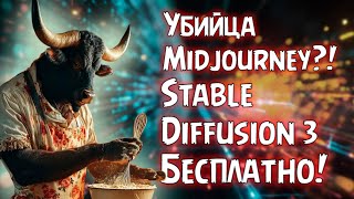 Нейросети 👨🏻‍💻 Stable Diffusion 3 бесплатно Убийца Midjourney 👩‍💻 искусственный интеллект 🤖