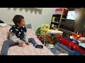 Eテレいないいないばあっ!歌キランキランびろーん(おうちゃん・ワンワン・ぽぅぽ)を大好きなボール遊びも忘れて全集中する5歳児男の子(発達障がい(知的障害)-自閉性スペクトラム症)【音無し】