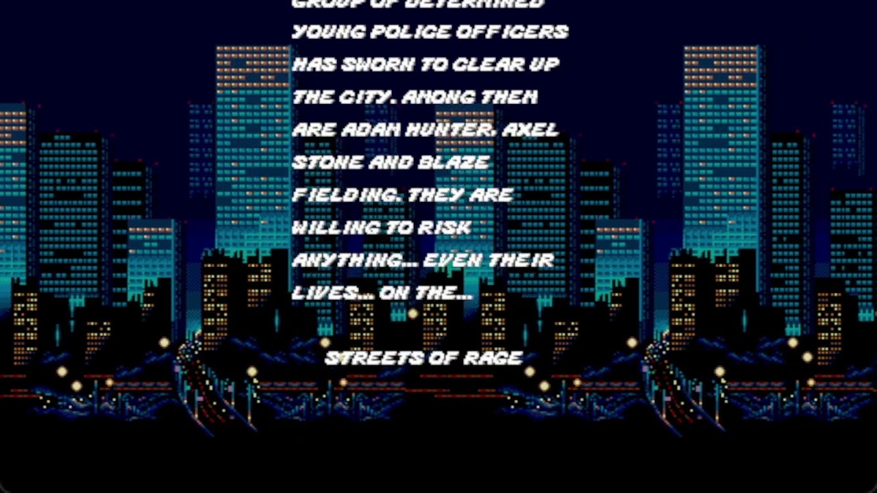 Streets of Rage X V34 Beta (OpenBor) SOR1 Intro (sound encoding test)