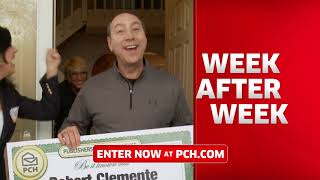 Watch Steve Harvey  The Prize Patrol In The Publishers Clearing House 2500 A Week For Life Sweeps